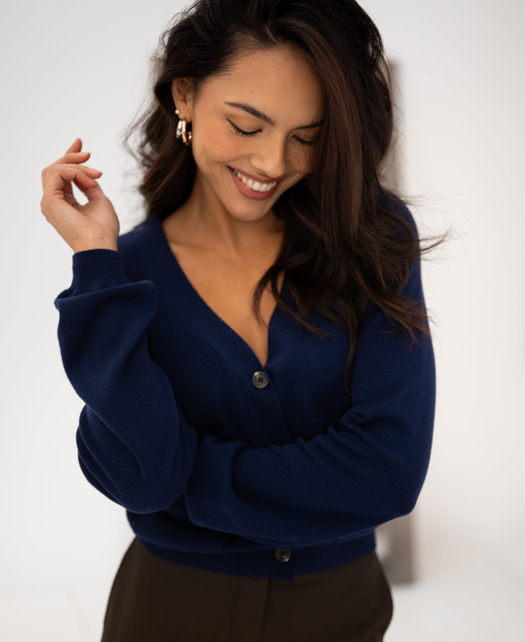 Merino vest LA DONNA Navy