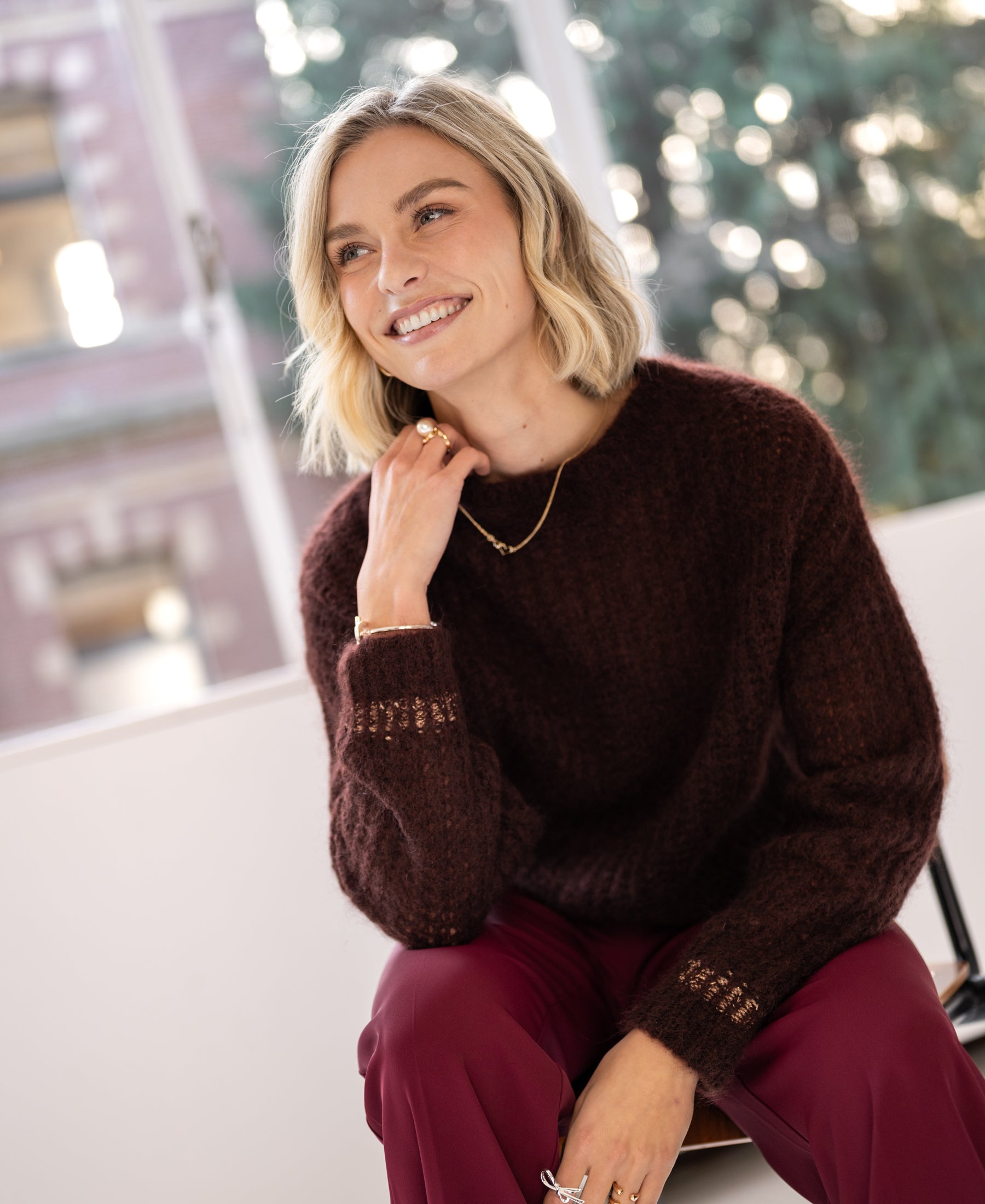 Mohair sweater LA DOUCE Cocoa