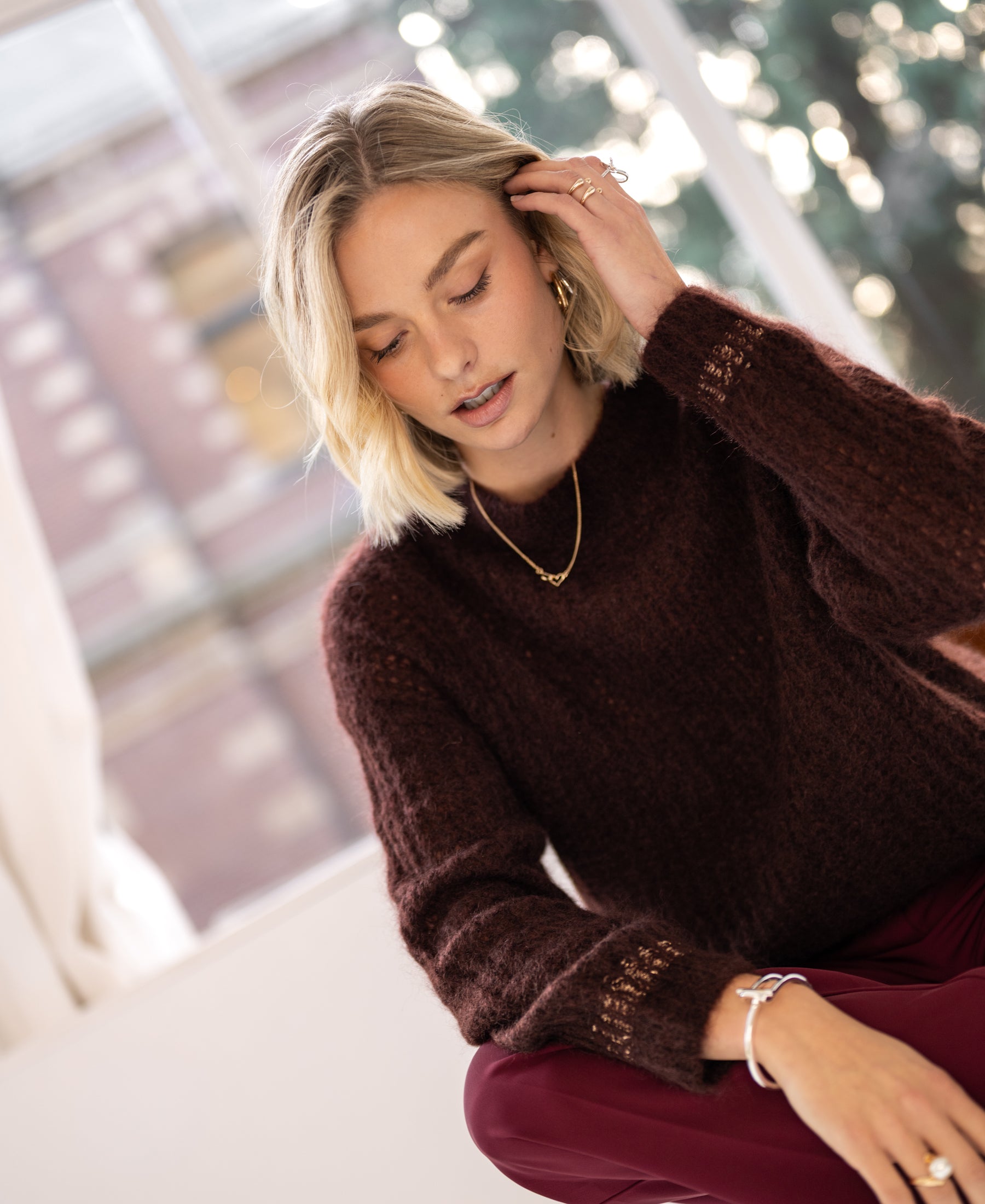 Mohair sweater LA DOUCE Cocoa