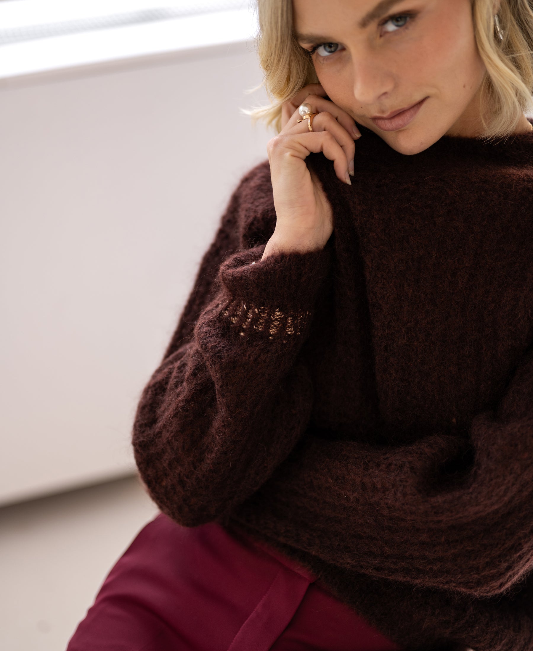 Mohair sweater LA DOUCE Cocoa