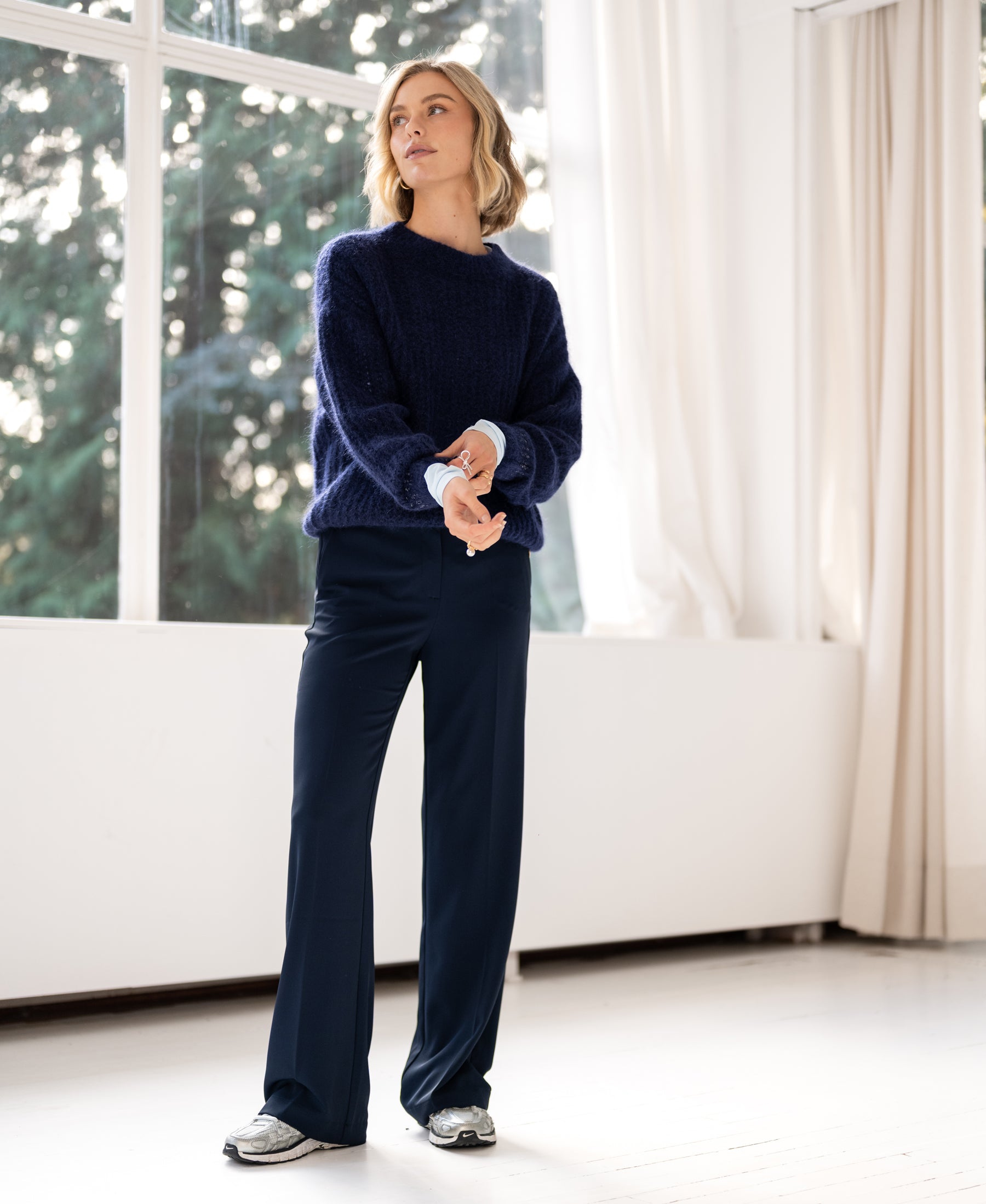 Mohair sweater LA DOUCE Navy