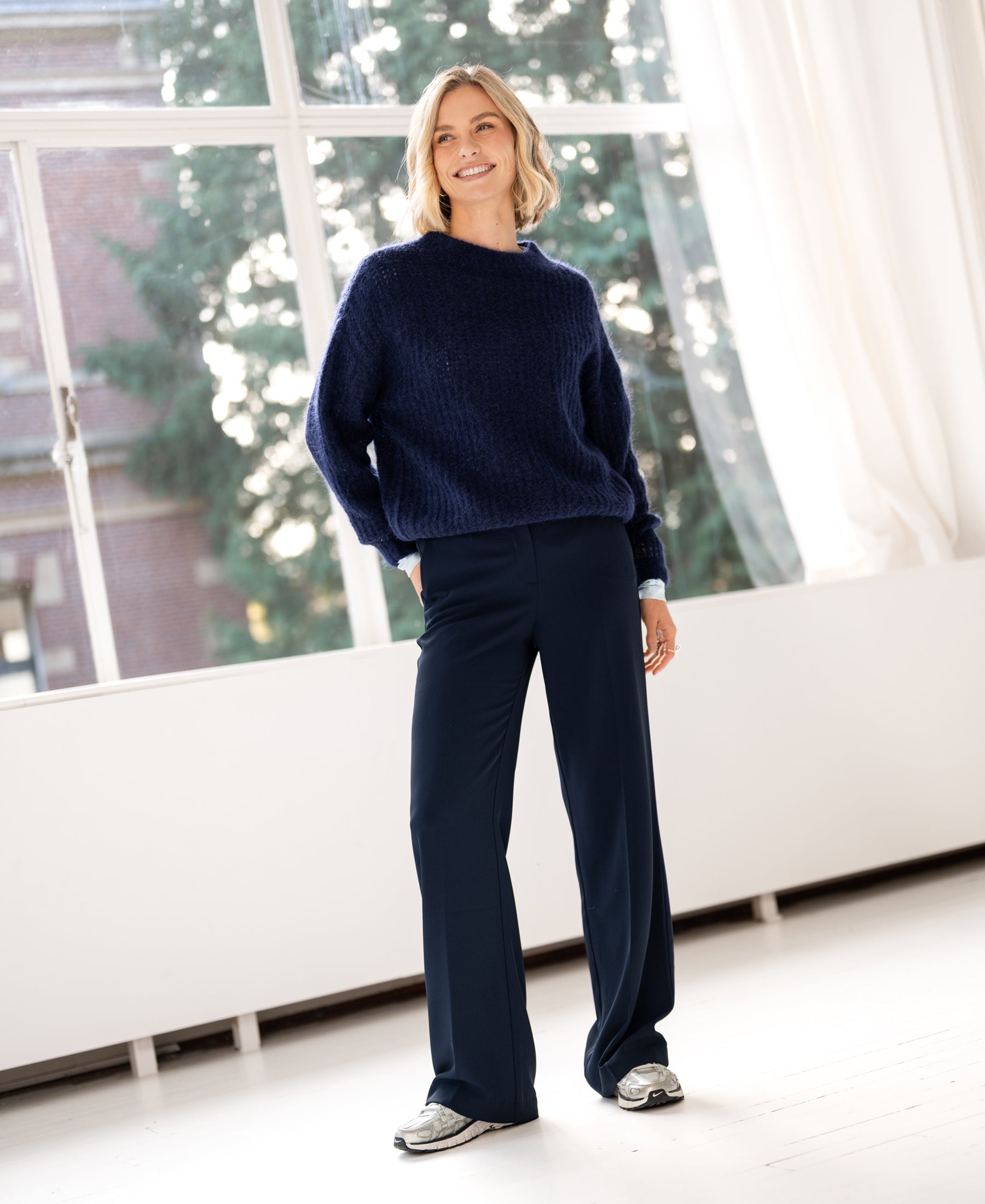 Mohair sweater LA DOUCE Navy