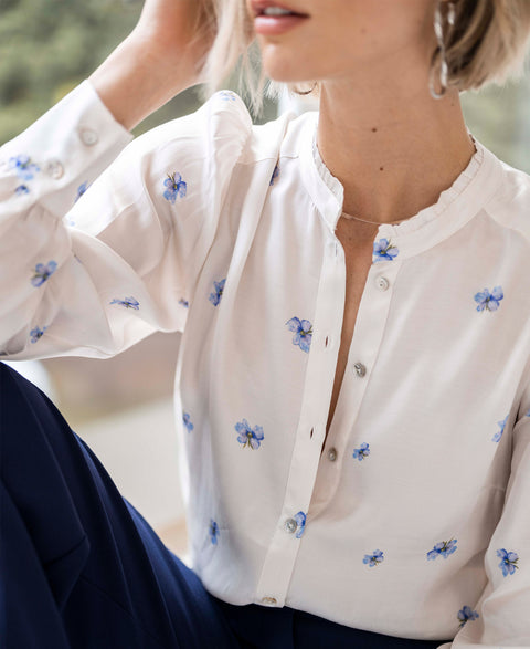 Blouse LA PAZ with flowers