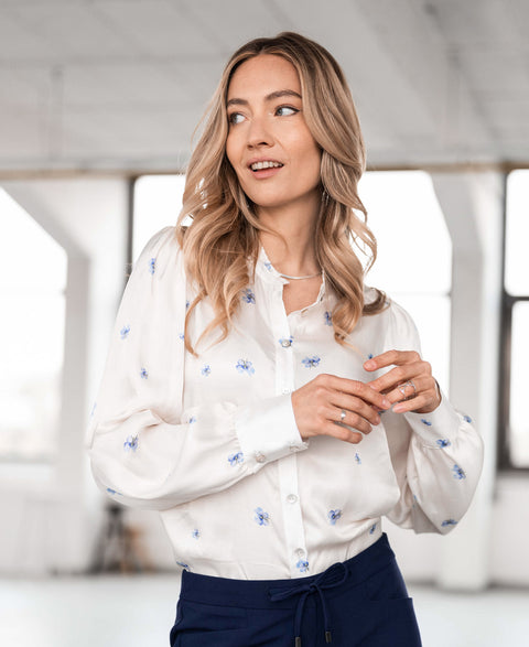 Blouse LA PAZ with flowers