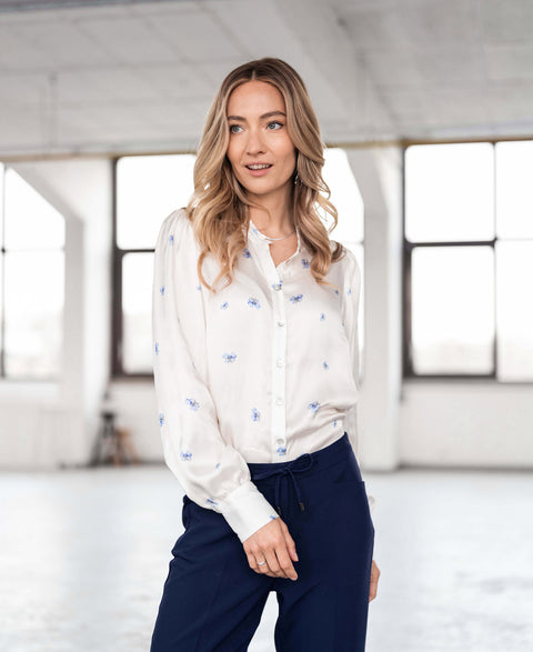 Blouse LA PAZ with flowers