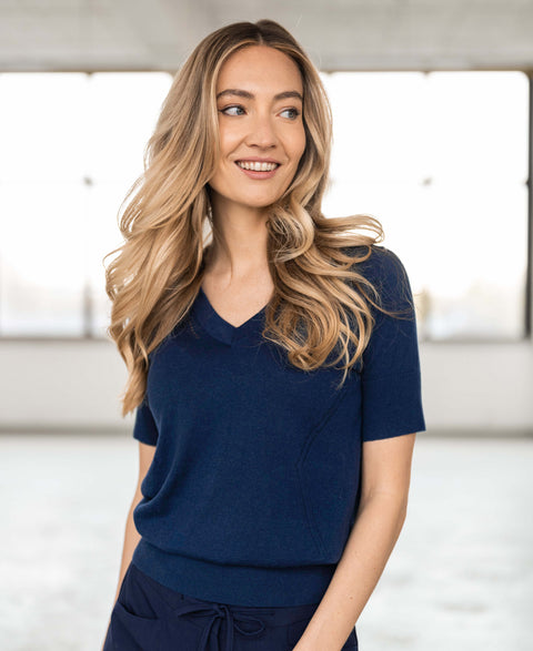 V-hals trui LA KATE Navy