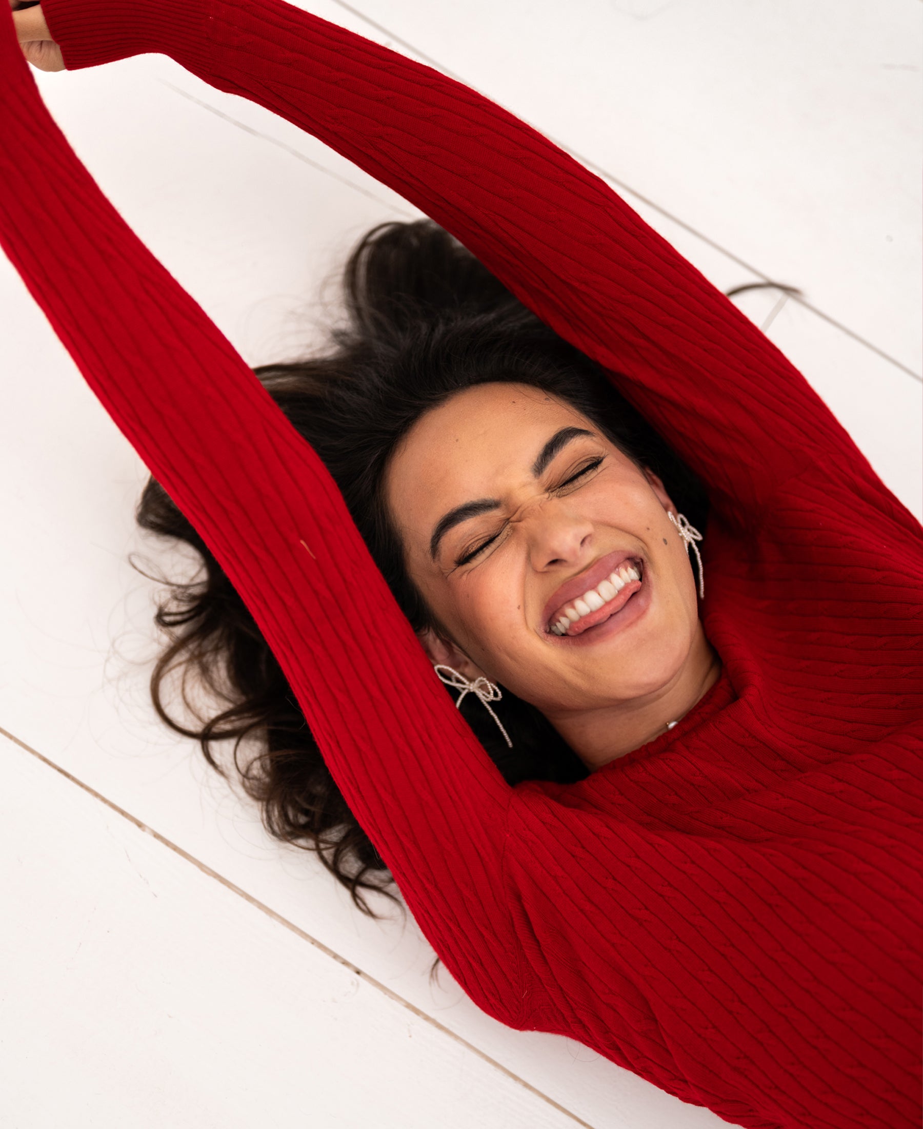 Kabelpullover ETHAN Rot