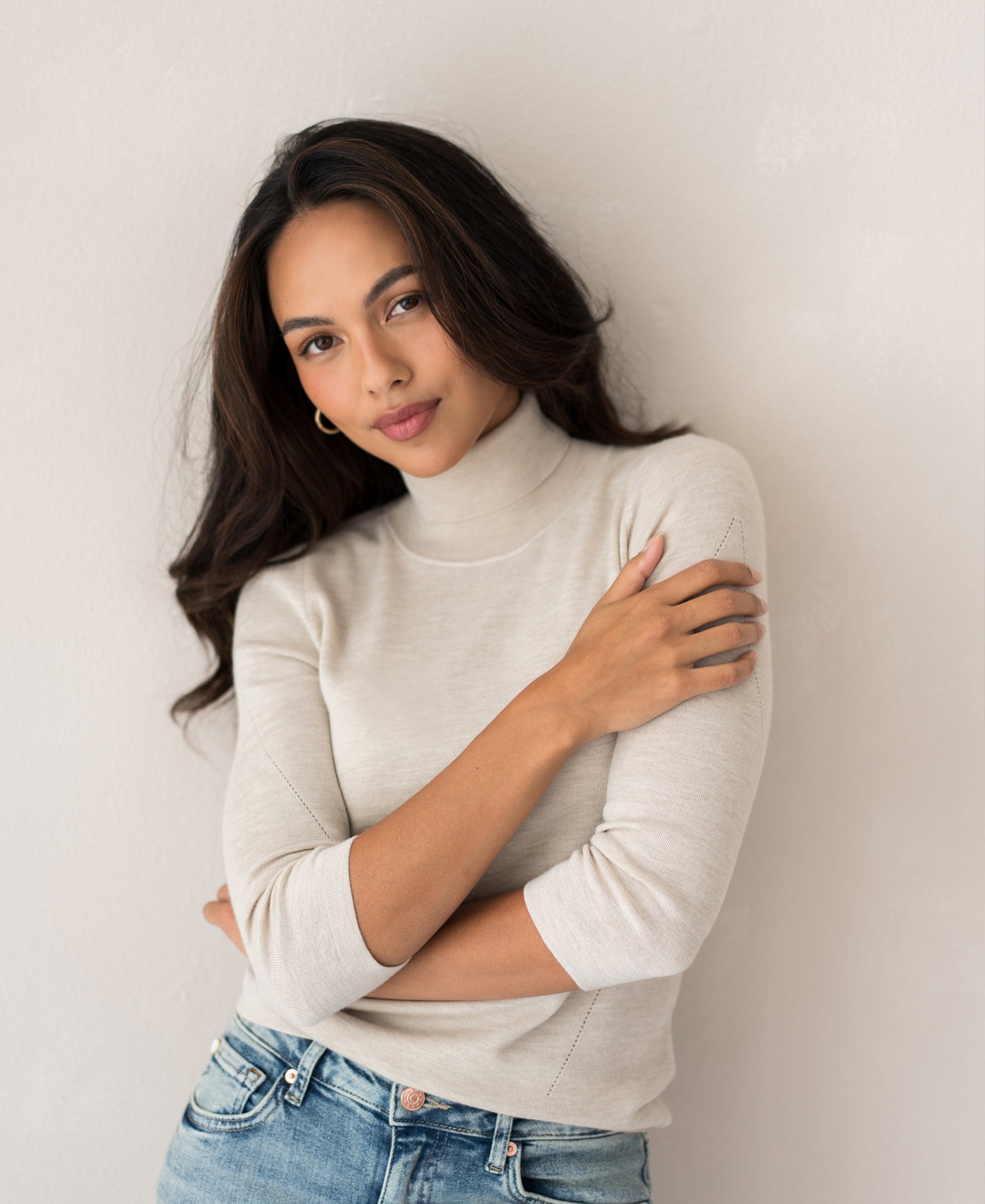 Rollkragenpullover LE FABIAN Beige