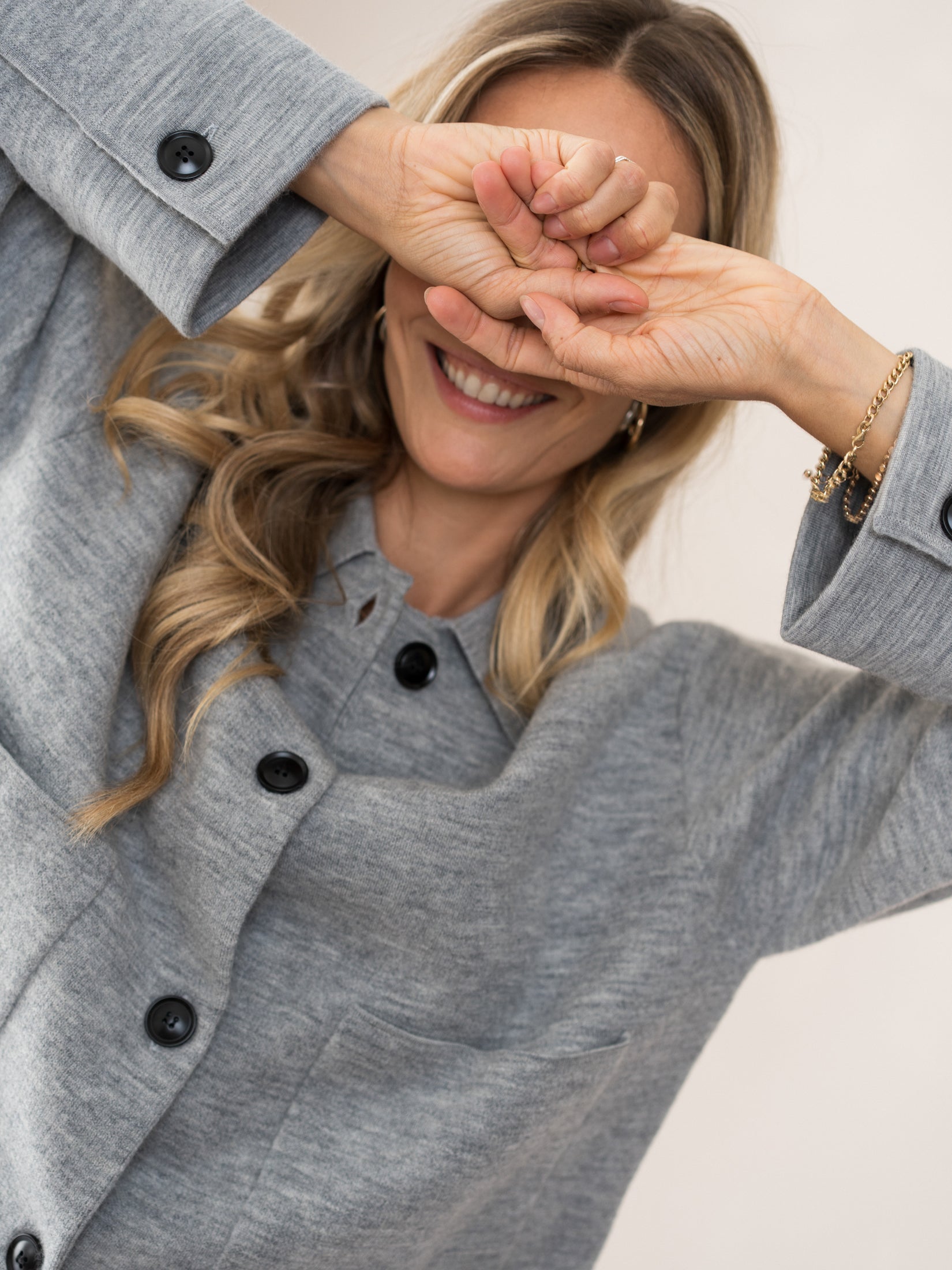 Wolljacke LA FAYE Grau