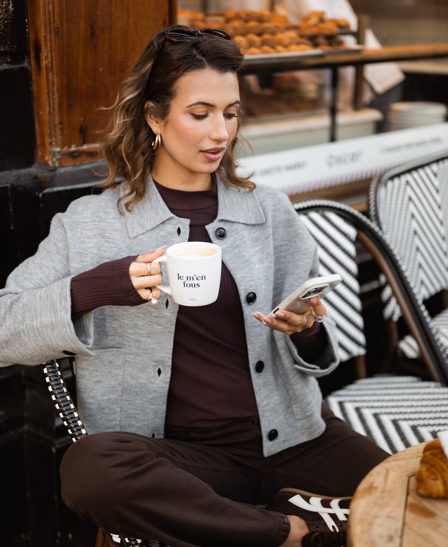 Wolljacke LA FAYE Grau