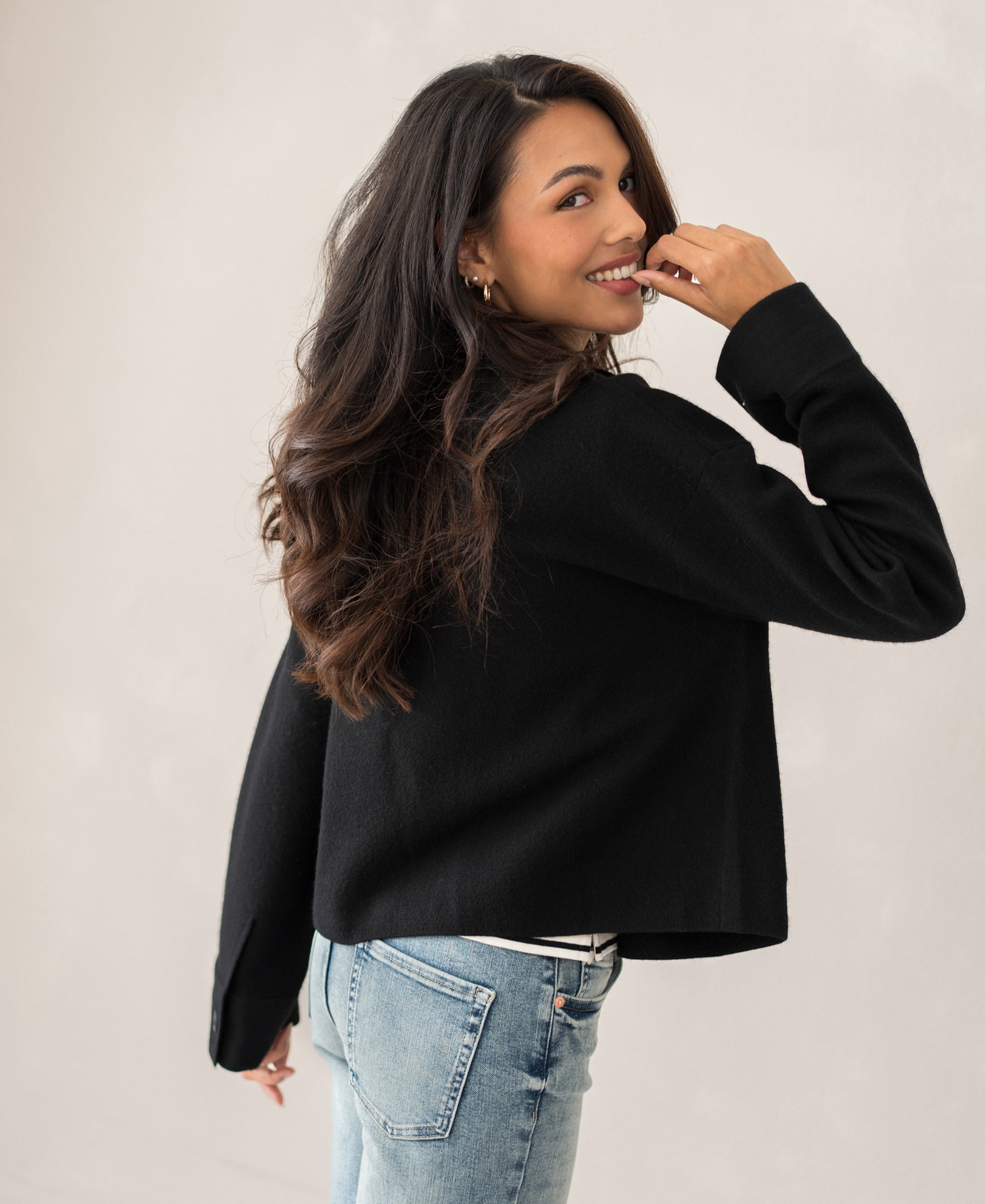 Wolljacke LA FAYE Schwarz