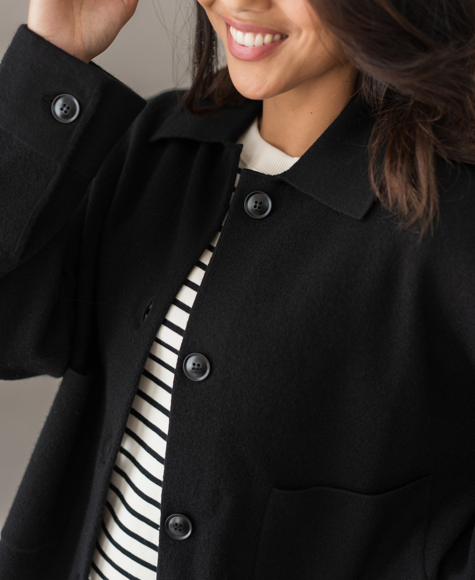 Wolljacke LA FAYE Schwarz