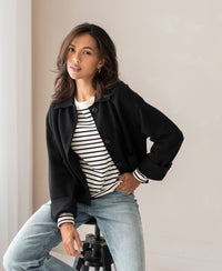 Breton striped shirt LA BRETONNE Ivory-black