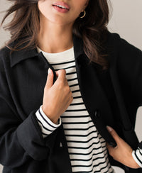 Breton striped shirt LA BRETONNE Ivory-black