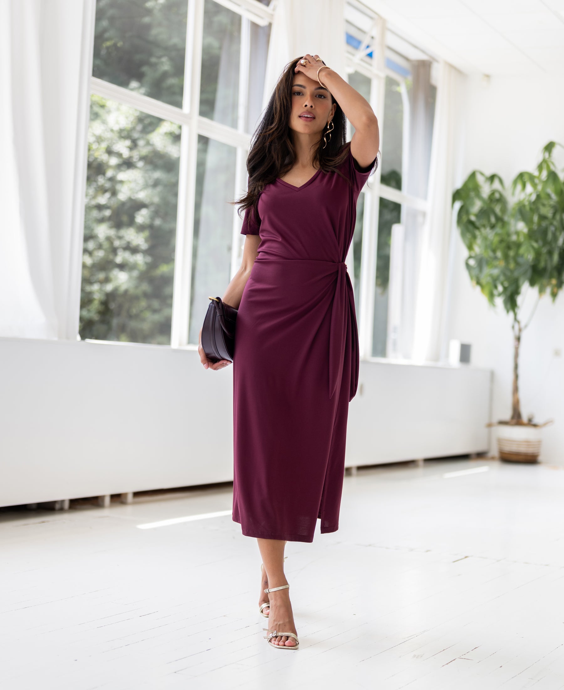 Long dress LA FILICIA Wine