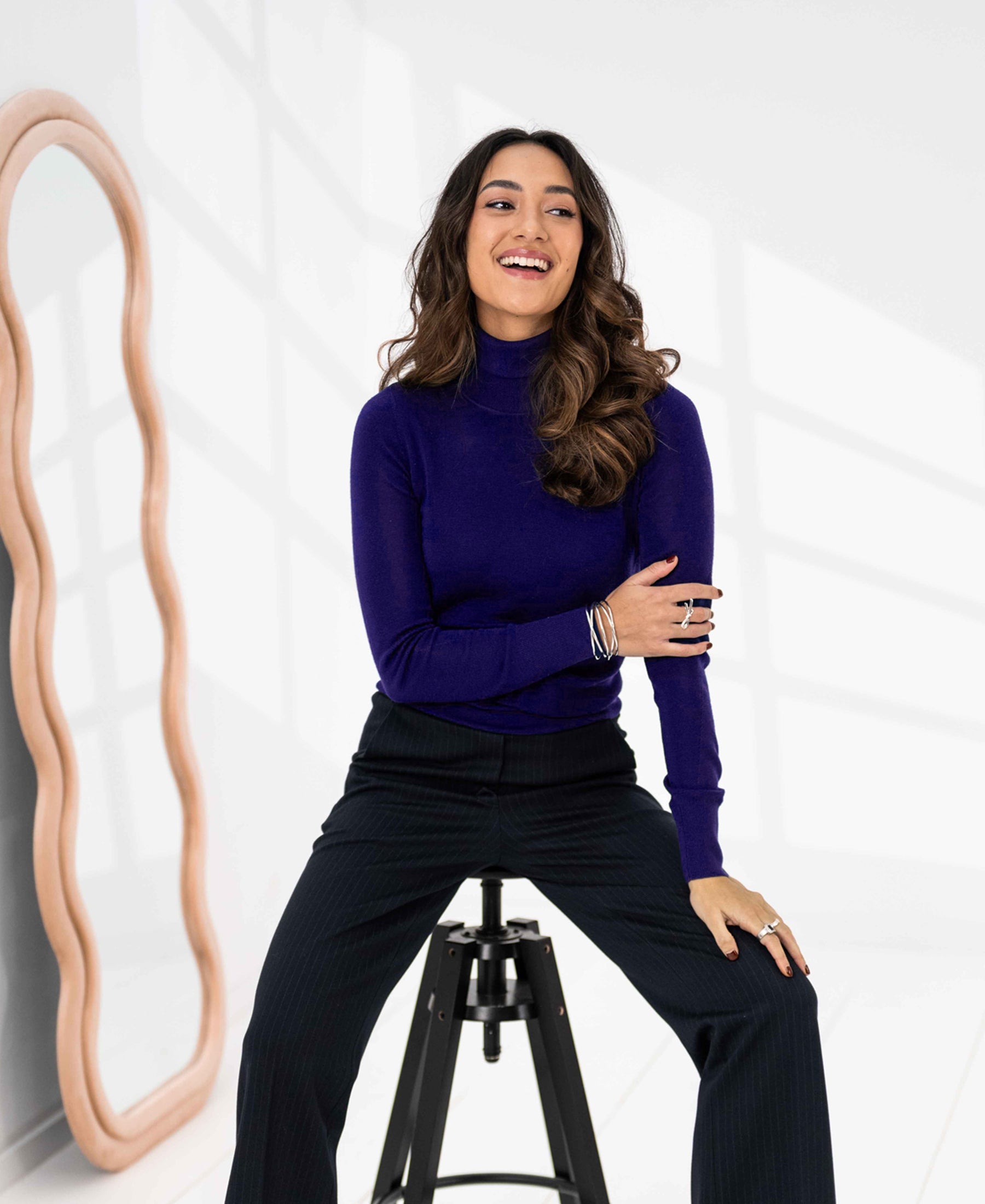 Merino wool turtleneck LA FORTE Royal blue