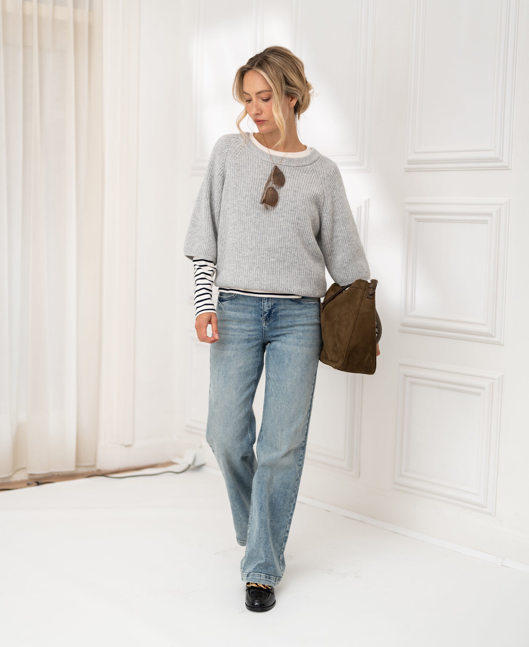 Trui LA FRAMBOISE Zilvergrijs