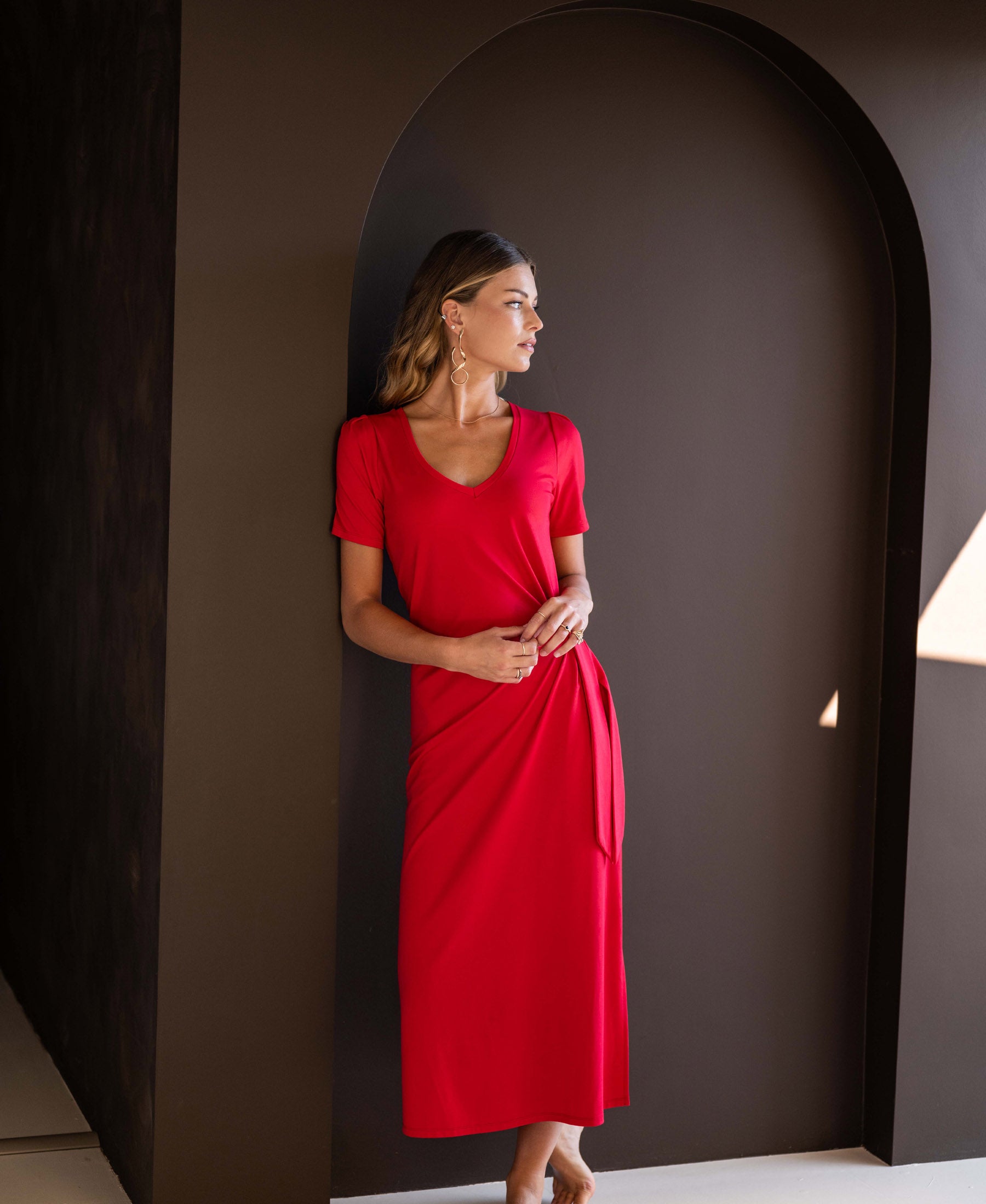 Lange jurk LA FILICIA Rood
