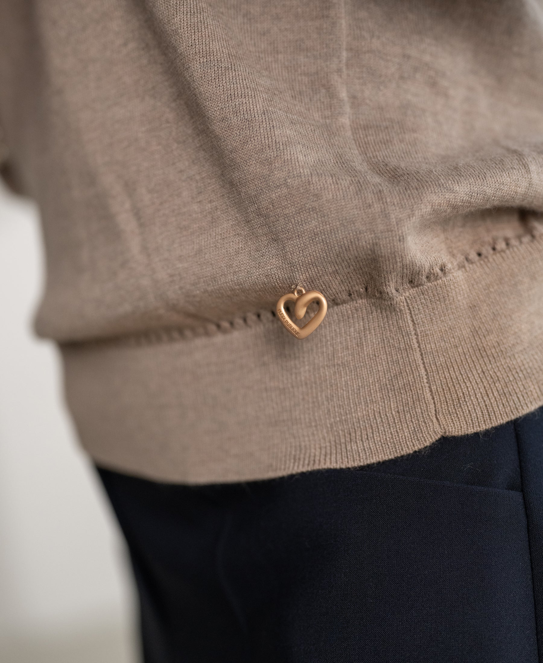 Merino sweater LA GIGI in Sand