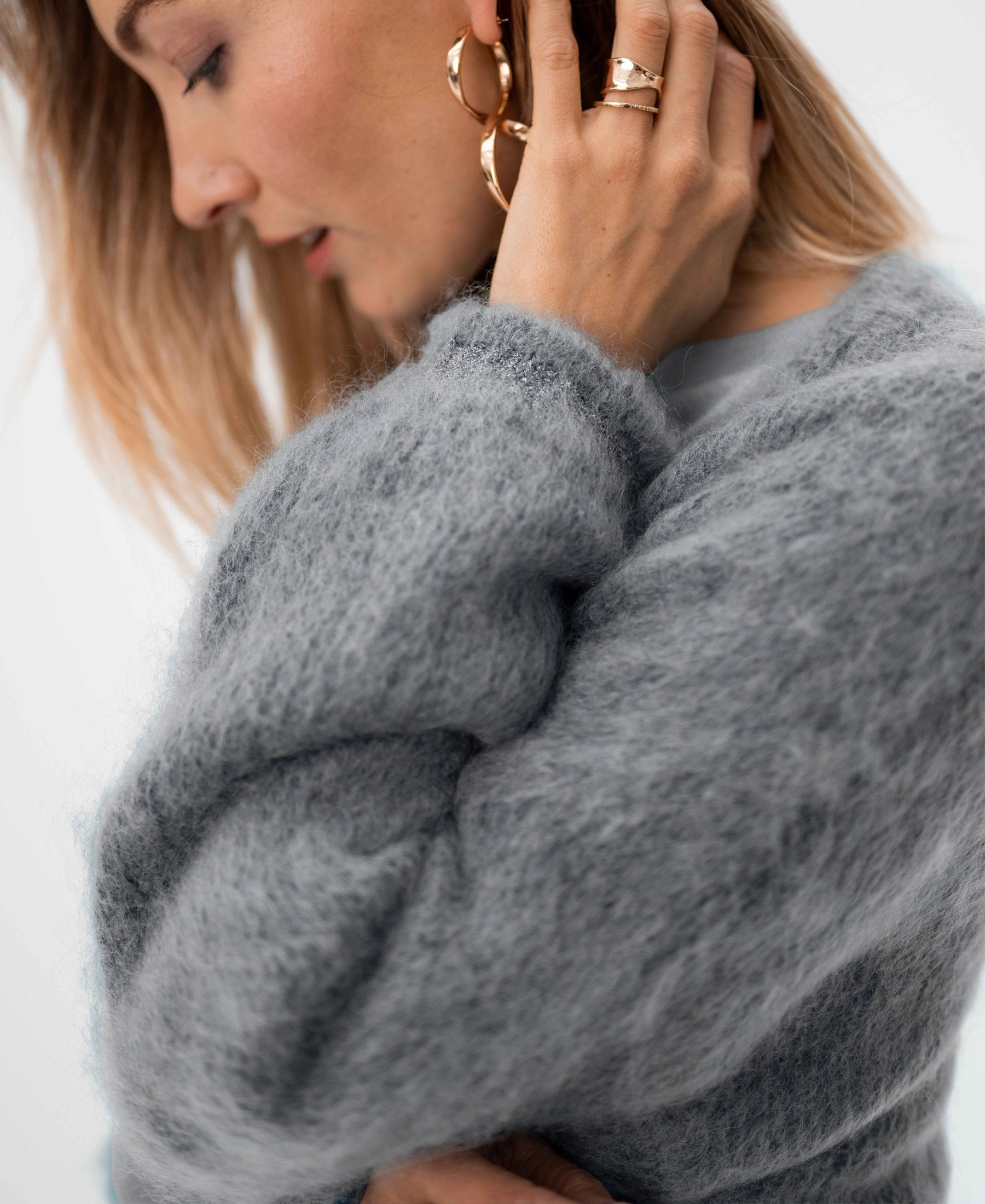 Fluffy vest LA CHERIE Grijs