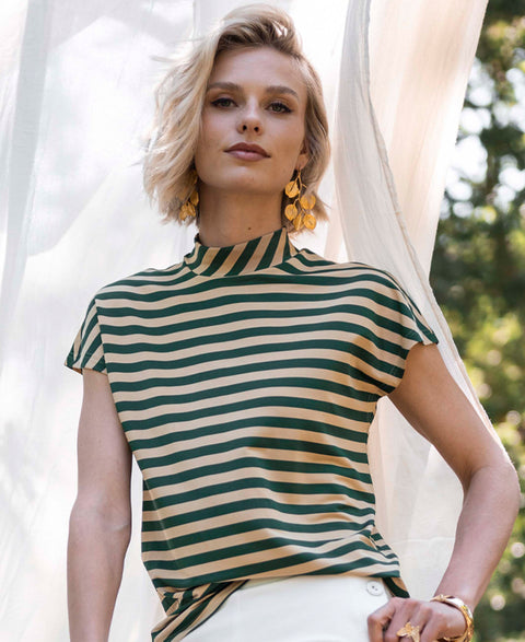 Travel top LA ROMY Green-sand