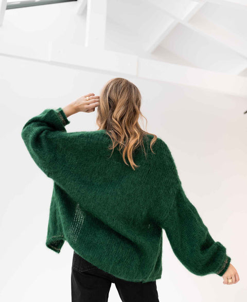 Fluffy vest LA CHERIE Groen