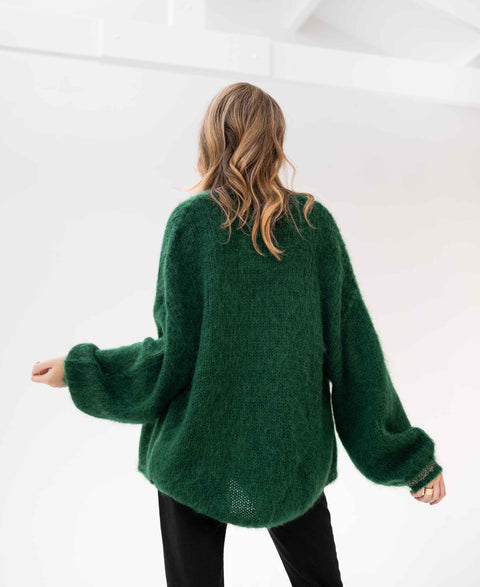 Fluffy vest LA CHERIE Groen