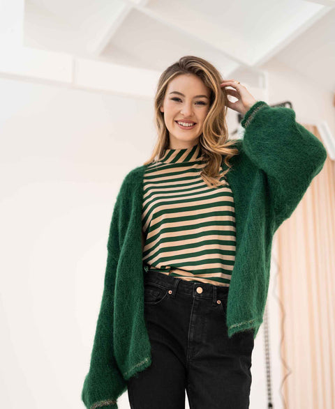 Fluffy vest LA CHERIE Groen