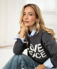 Sweater LA HARPER Charcoal - LOVE PEACE