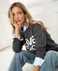 Sweater LA HARPER Charcoal - LOVE PEACE