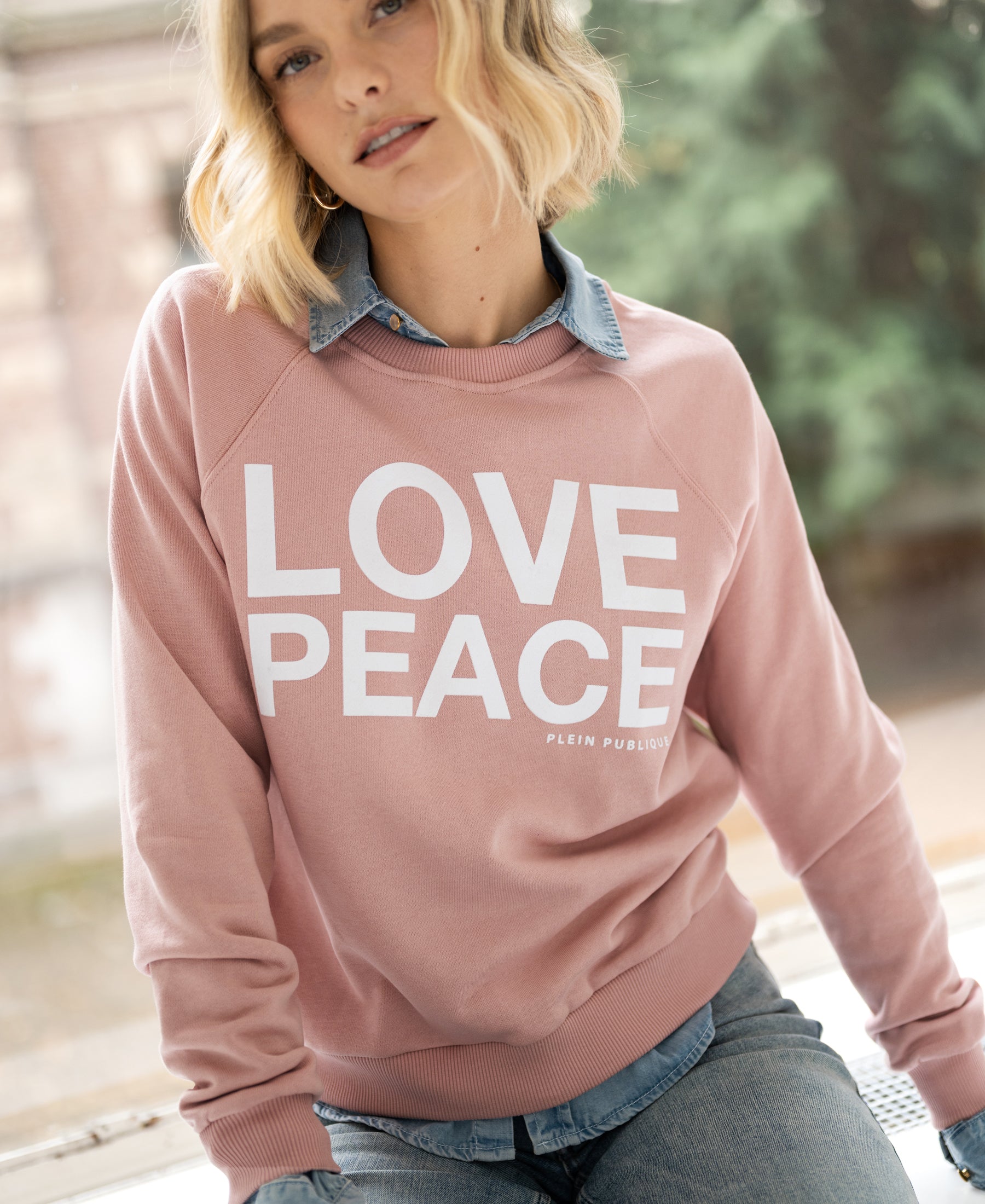 Sweater LA HARPER Antique pink - LOVE PEACE