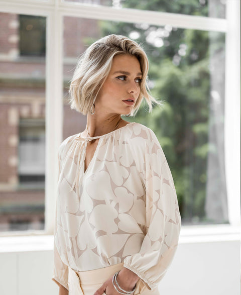 Hartjes blouse L'INEZ Ivoor