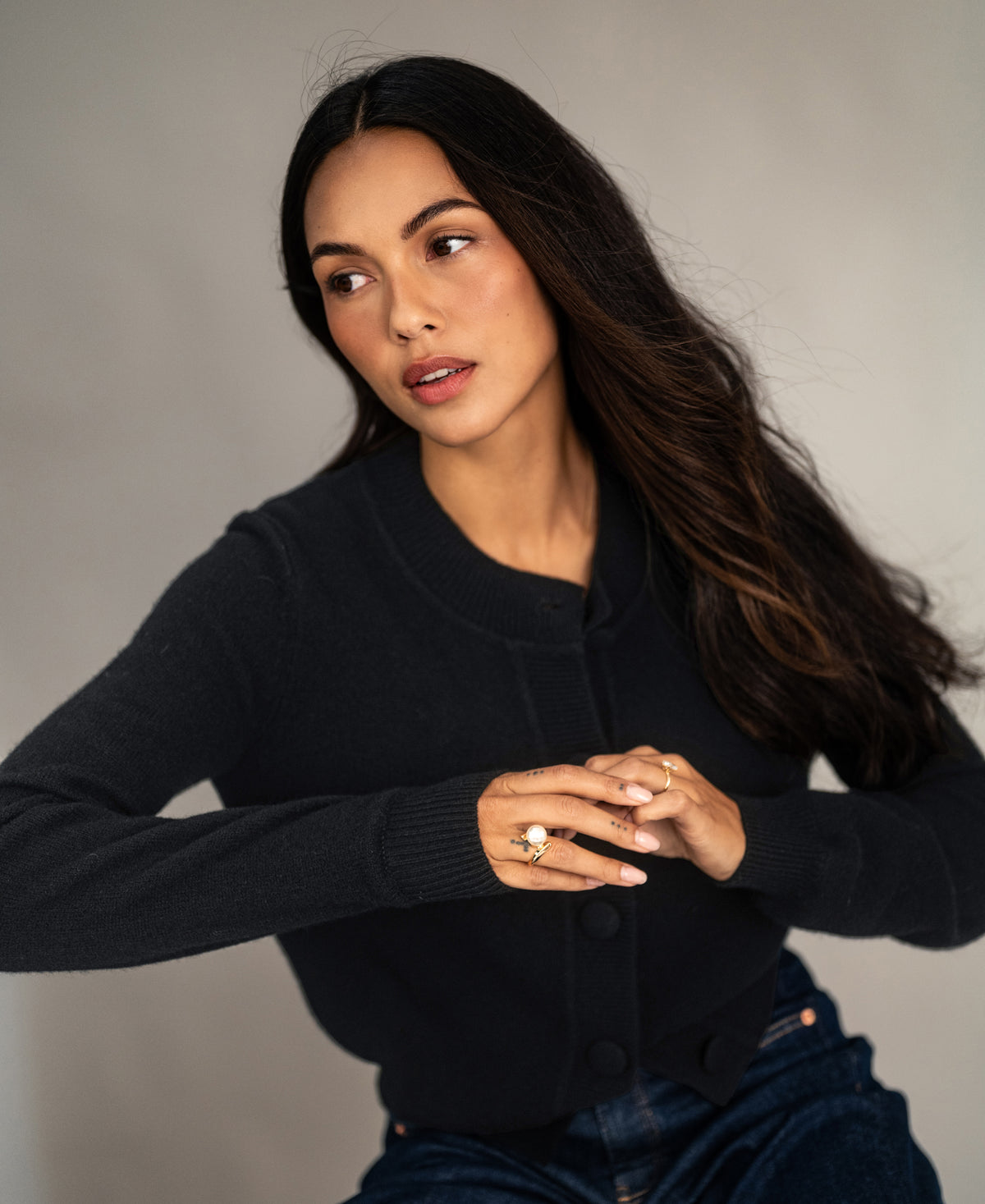 Kort merino vest LA ISABELLE Zwart