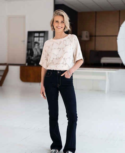 Hartjes blousetop LA CHARLOTTE Ivoor