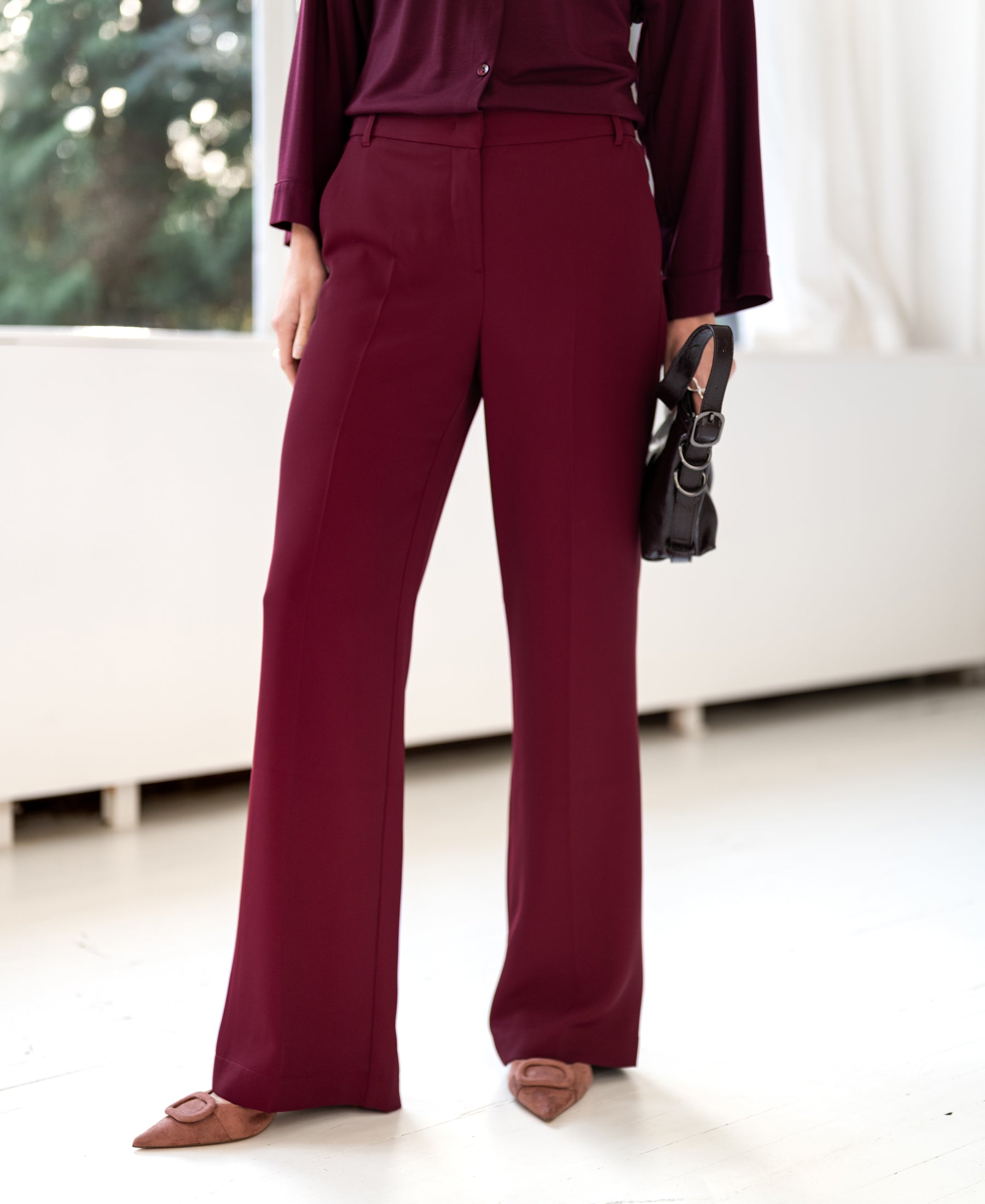 Supple pants LA JOELLE Wine