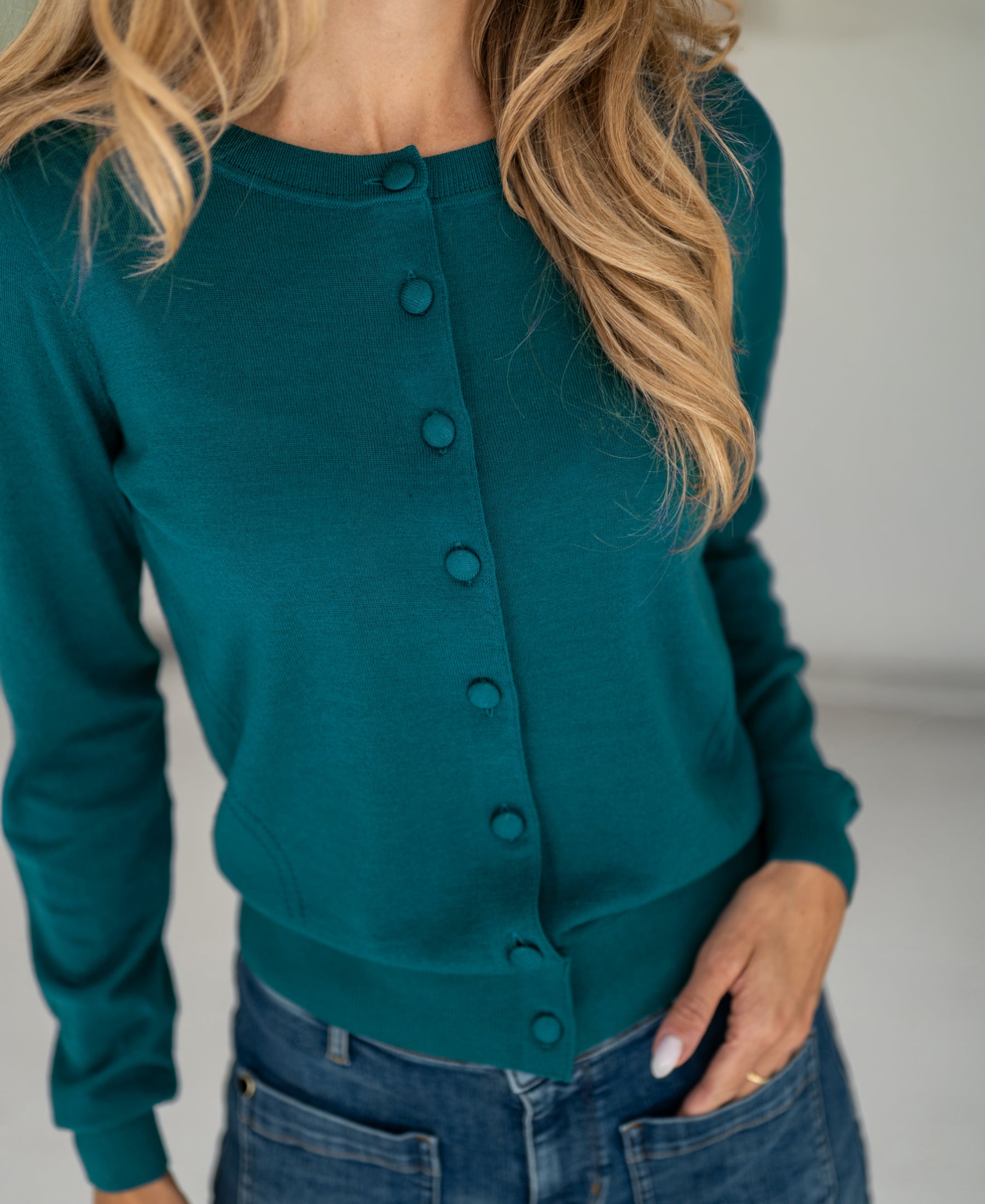 Merino vestje LA JULIETTE Dark Teal