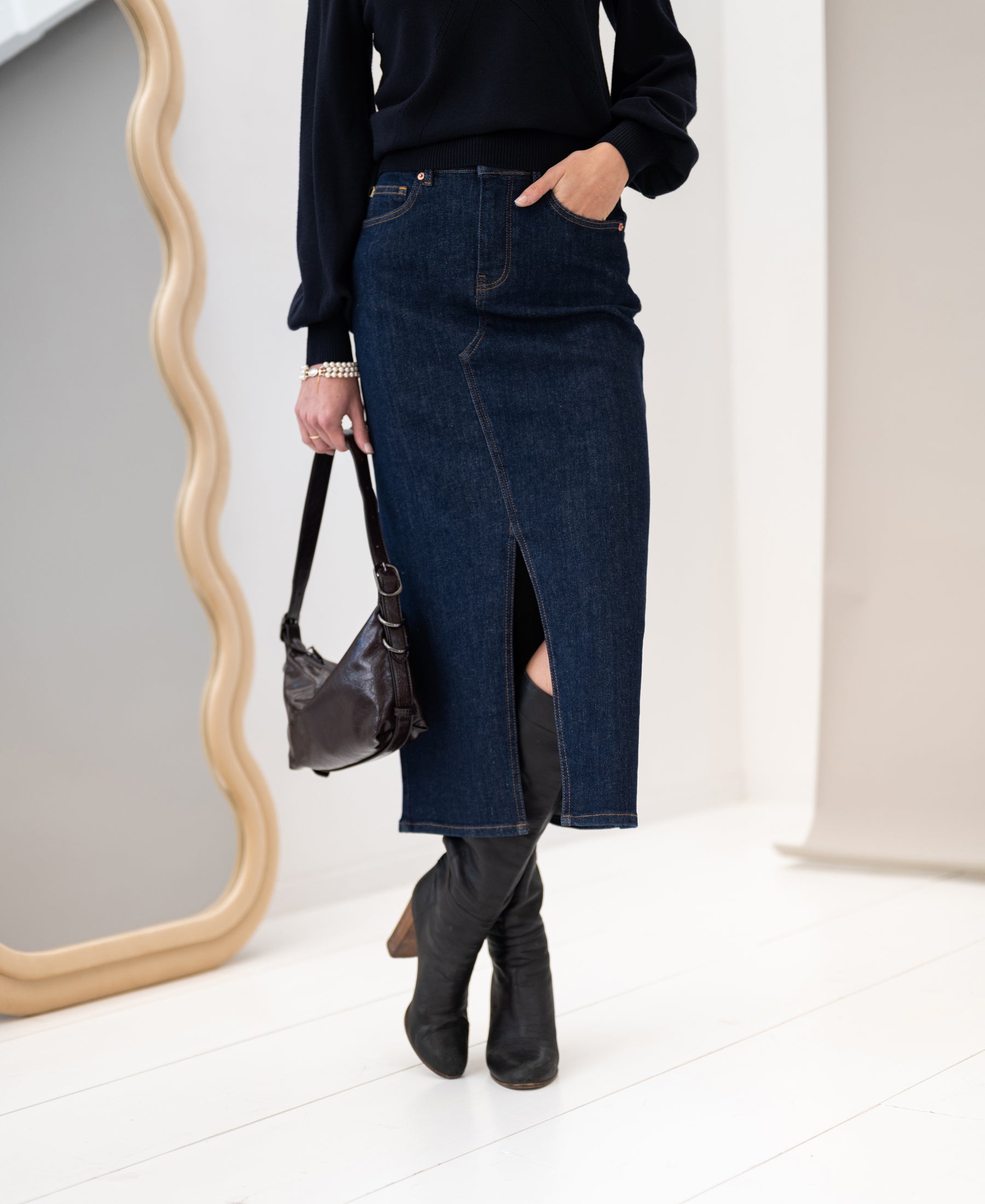 Denim skirt LA JUNE Rinsewash