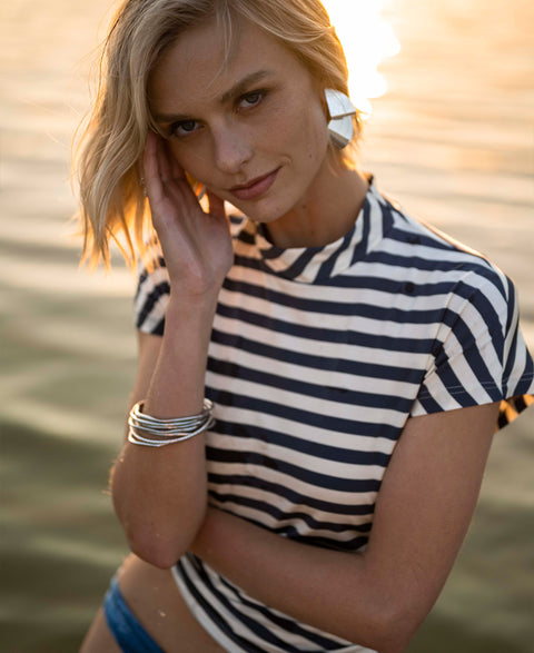 Travel top LA ROMY Jeansblauw