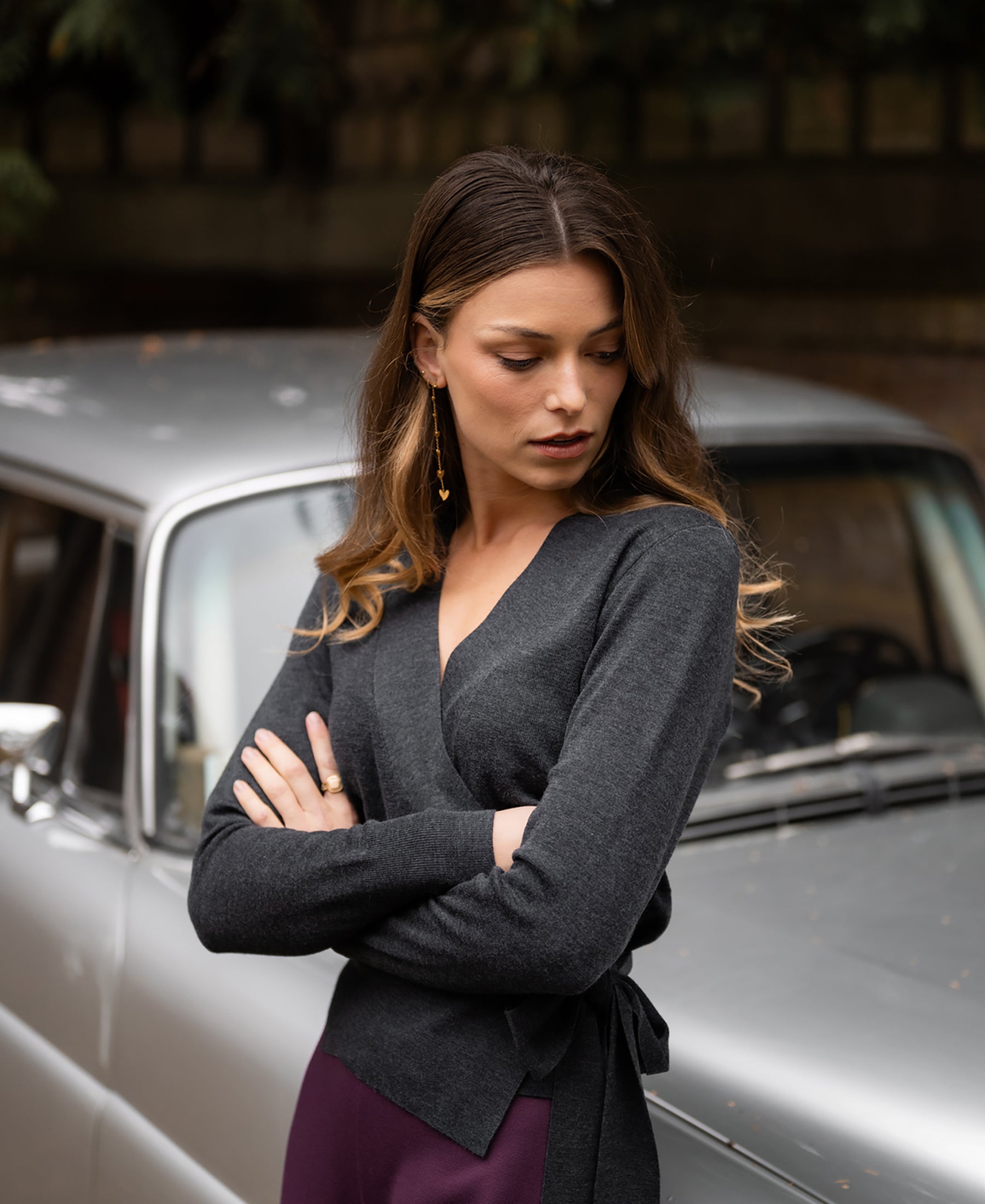 Wikkelvestje LA KELLY Antraciet