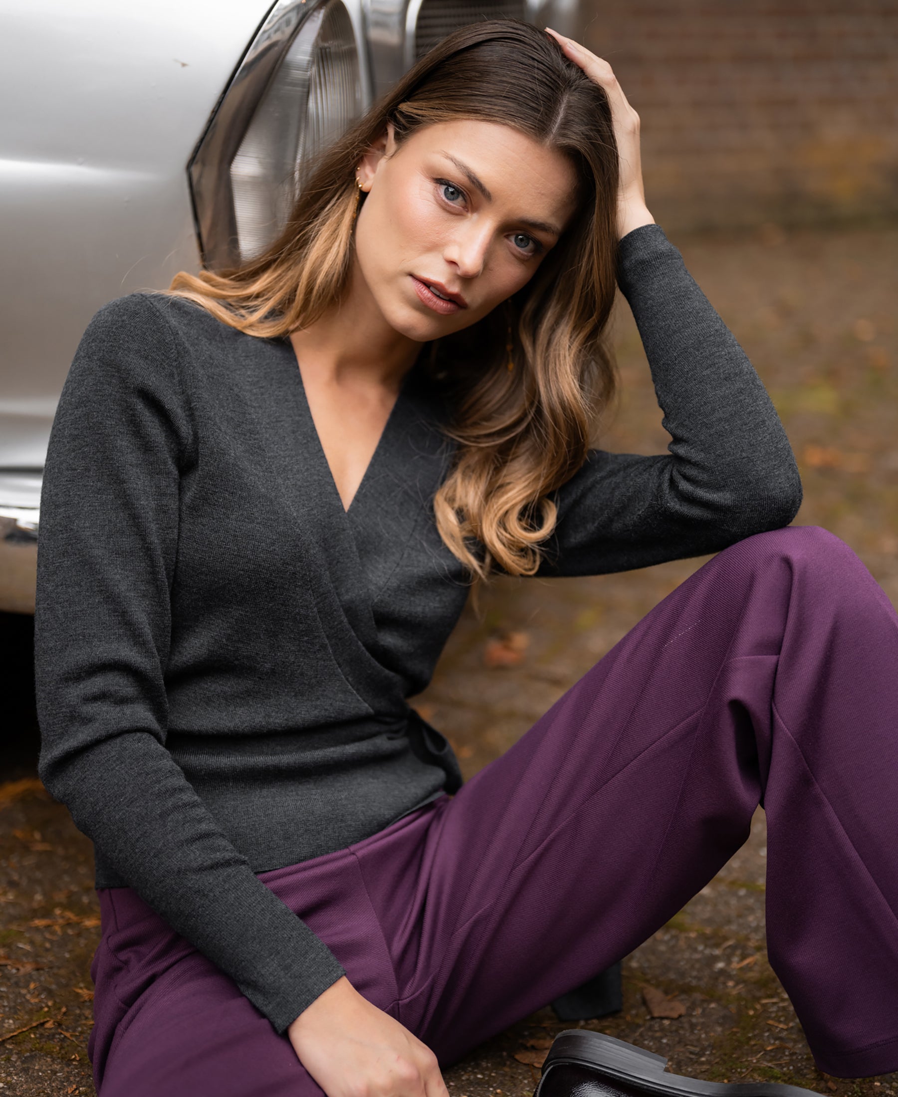 Wikkelvestje LA KELLY Antraciet