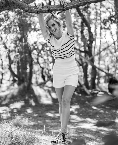 Shorts with buttons LA PHILLY Ivory