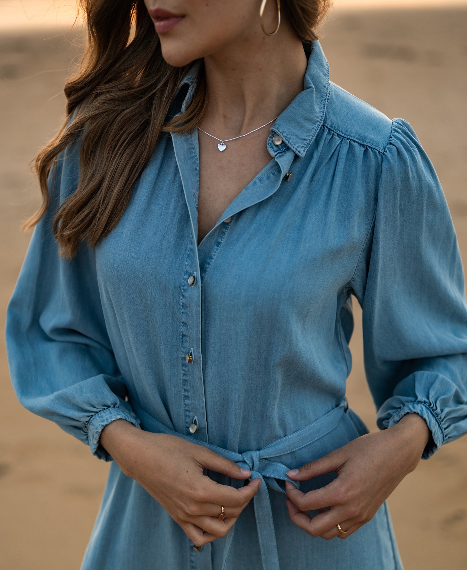 Tencel blousejurk LA LAVE Bleached