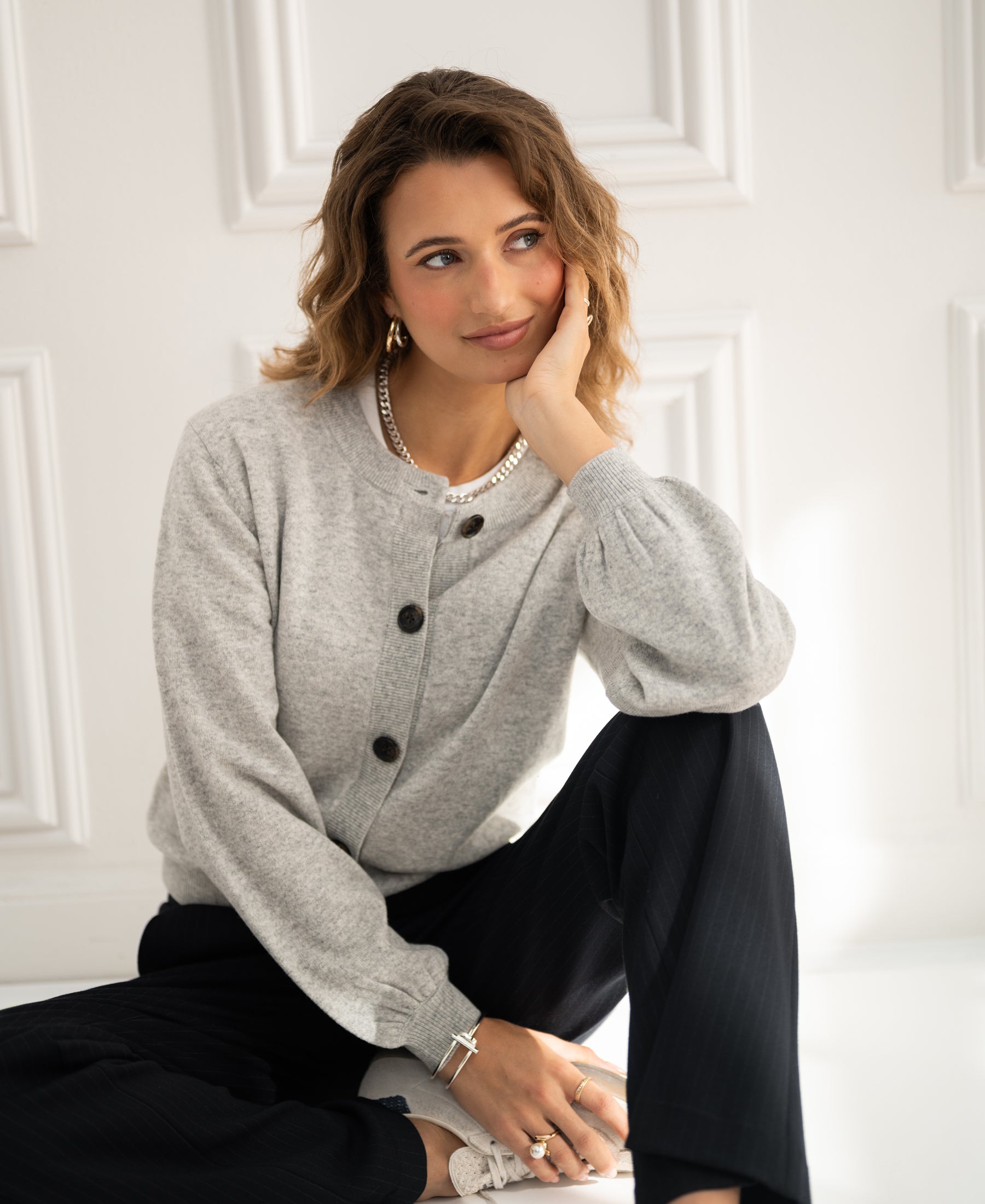 Cardigan LA LEA Light gray