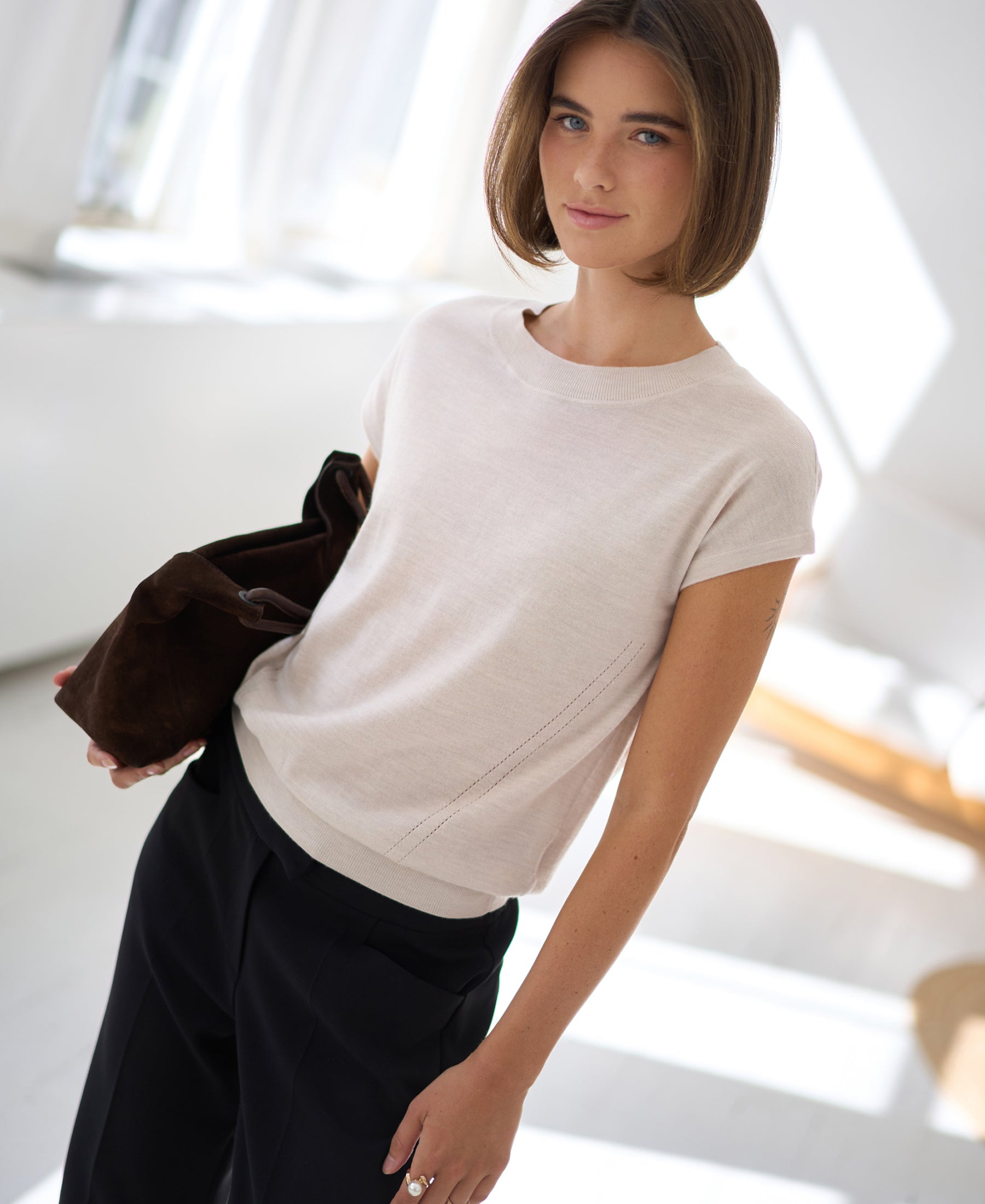 Merino-Shirt LE LOUIS Beige