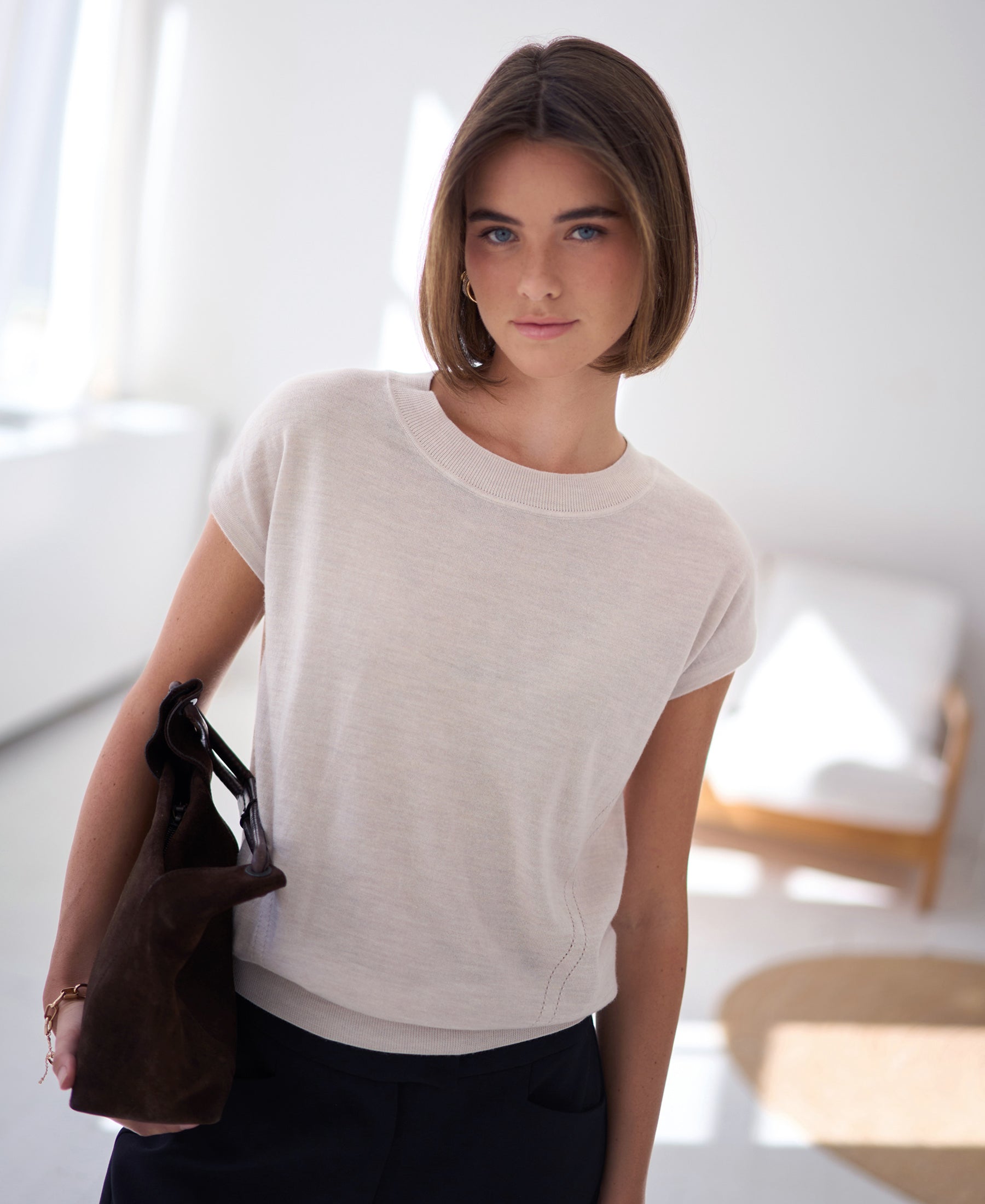 Merino-Shirt LE LOUIS Beige
