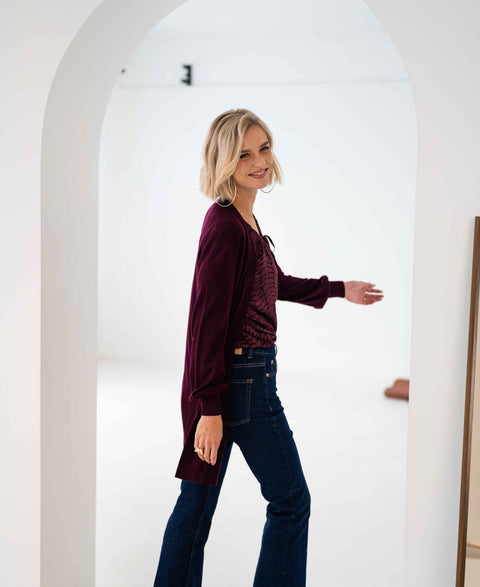 Merino vest LA PREMIERE Bordeaux