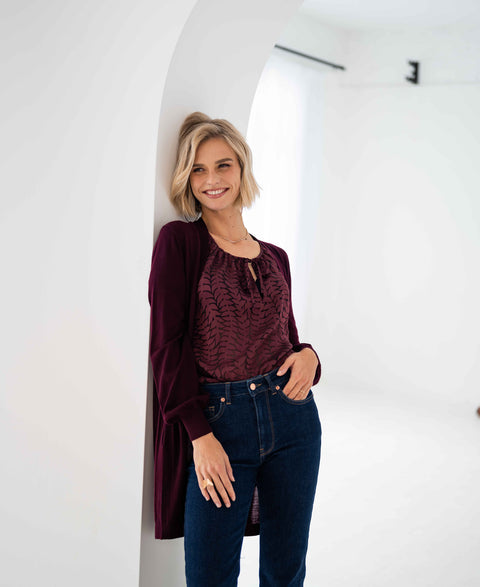 Merino vest LA PREMIERE Bordeaux
