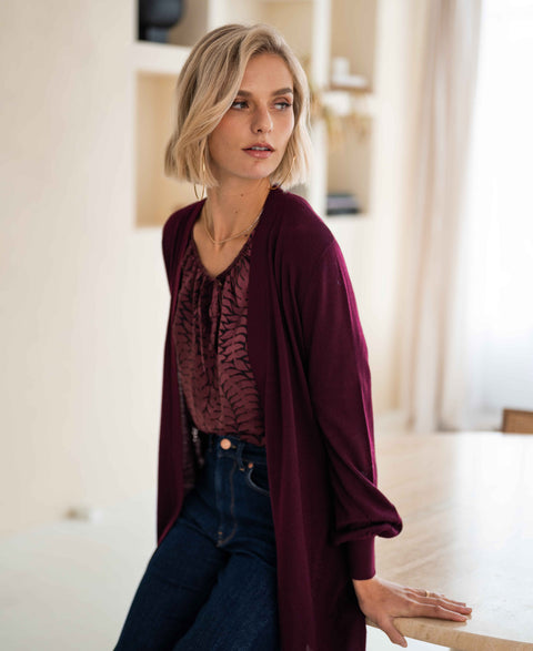 Merino vest LA PREMIERE Bordeaux
