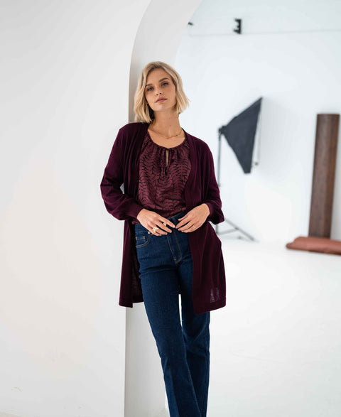 Merino vest LA PREMIERE Bordeaux