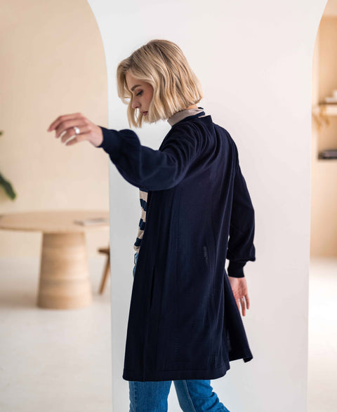 Merino vest LA PREMIERE Donkerblauw